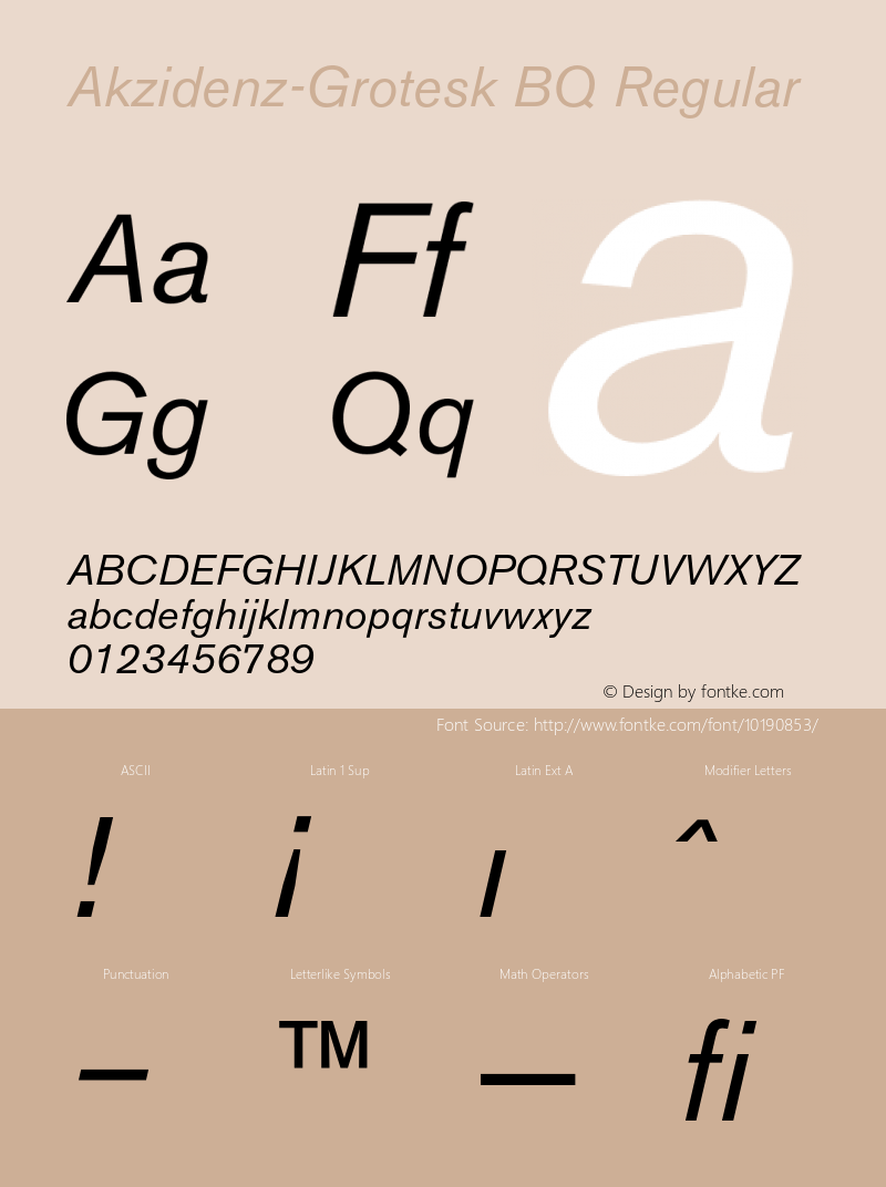 Akzidenz-Grotesk BQ Regular 001.000图片样张