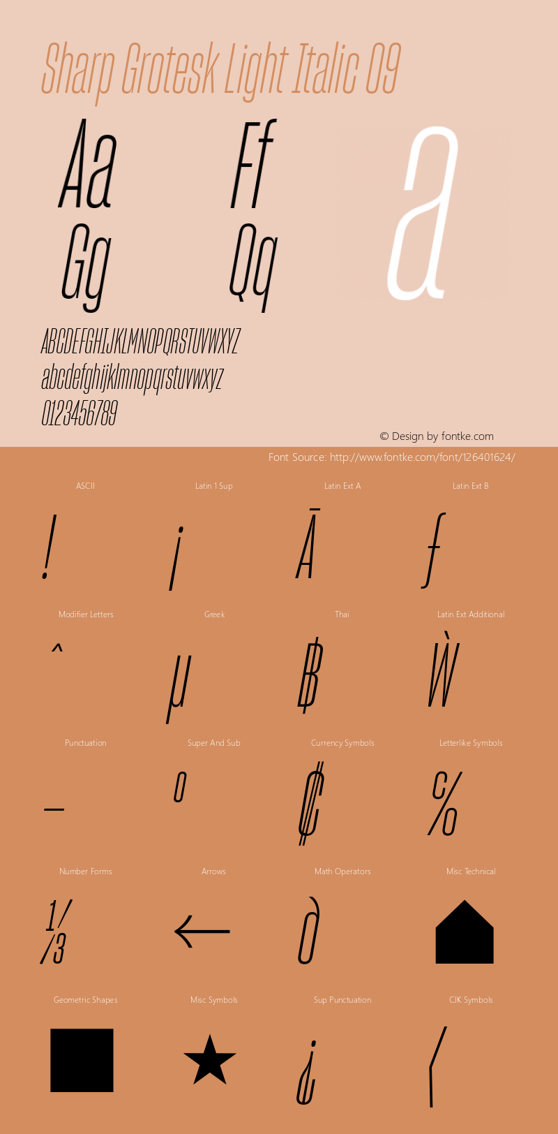 Sharp Grotesk Light Italic 09 Version 1.003图片样张