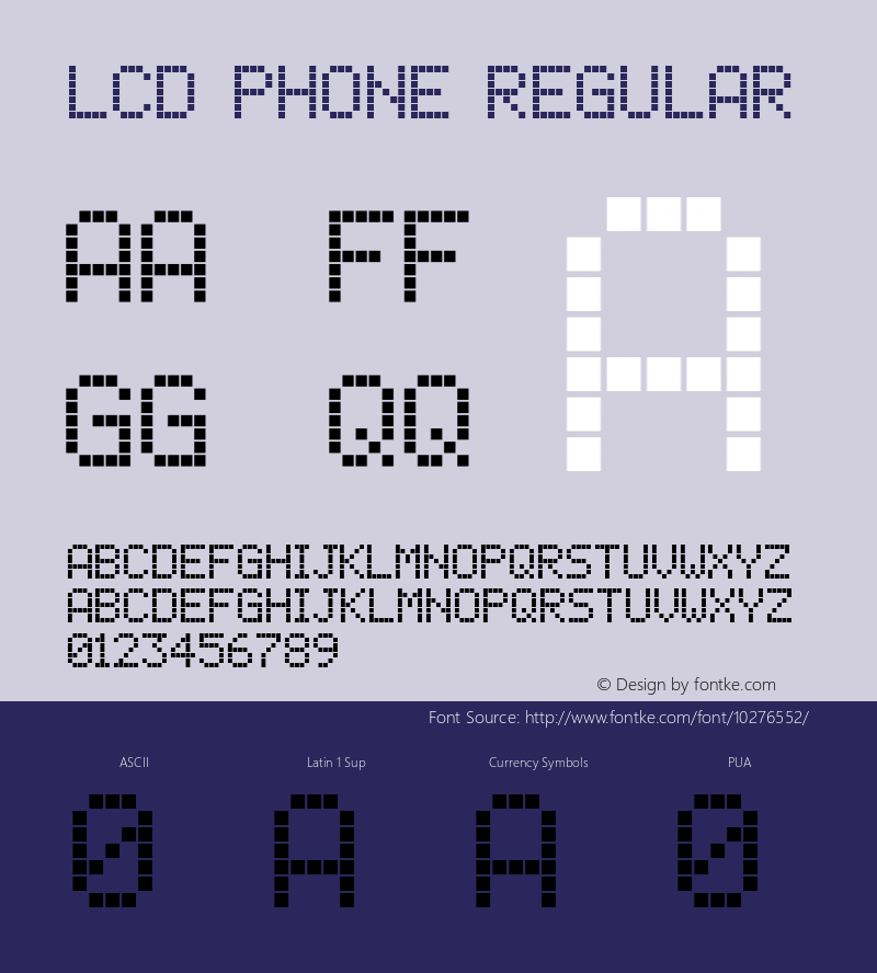 lcd phone Regular Macromedia Fontographer 4.1 06/05/01图片样张