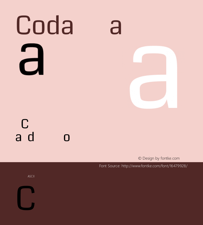 Coda Regular Version 2.000; ttfautohint (v0.8) -r 50 -G 200 -x图片样张