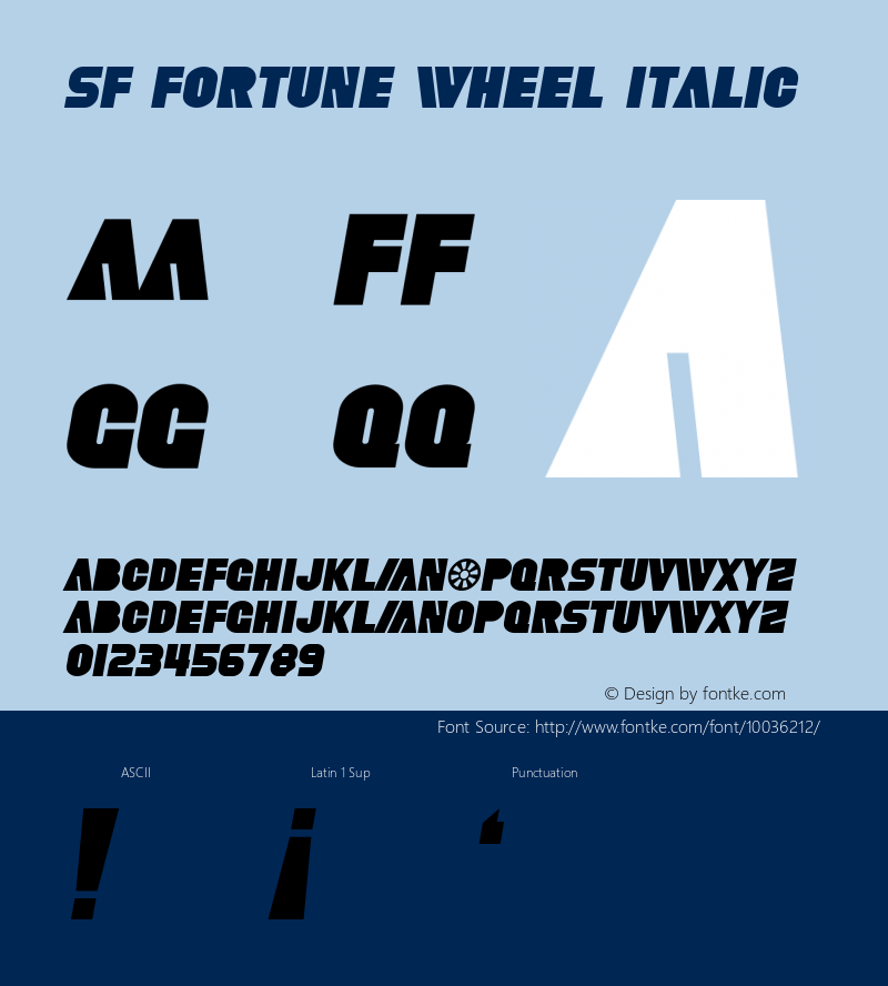 SF Fortune Wheel Italic 1.0图片样张