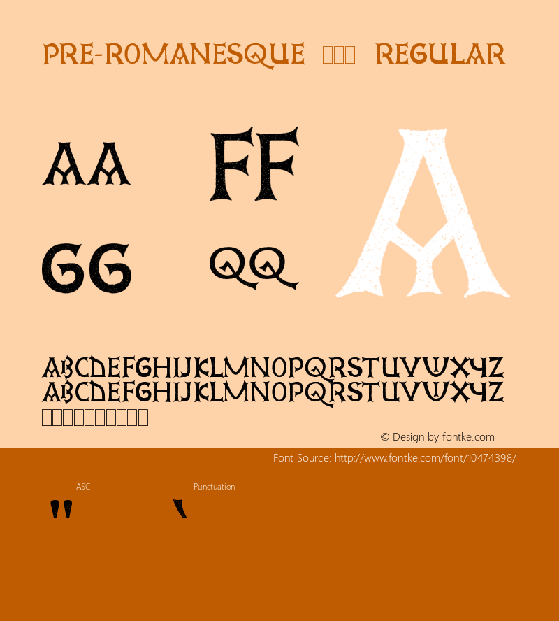 Pre-Romanesque 033 Regular Version 1.00 August 6, 2011, initial release图片样张