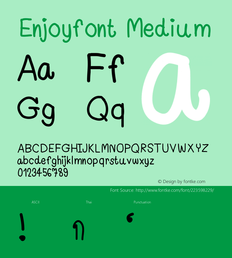 Enjoyfont Version 001.000图片样张