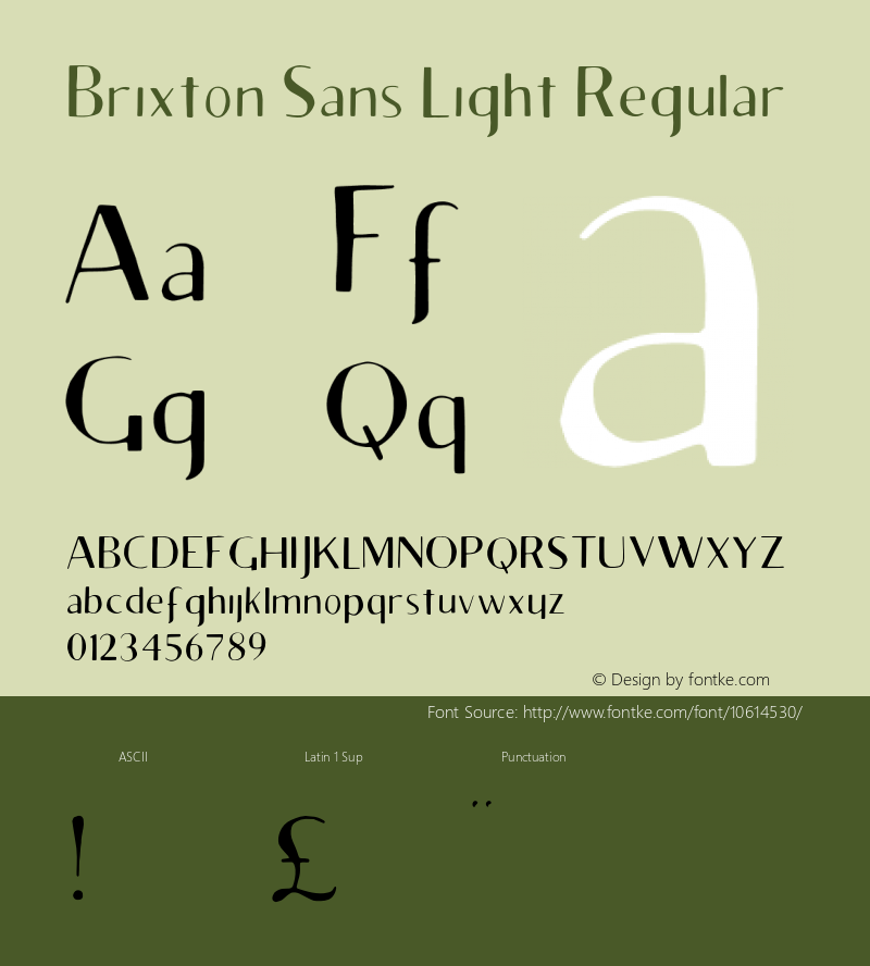 Brixton Sans Light Regular 001.001图片样张