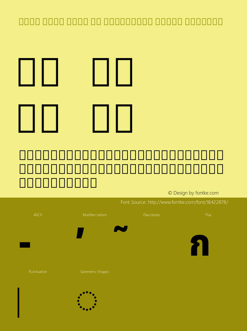 Noto Sans Thai UI Condensed Extra Regular Version 1.901图片样张