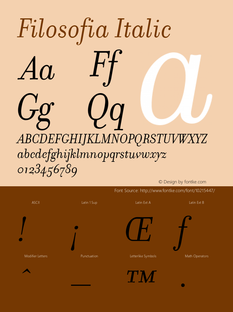 Filosofia Italic Version 1.00图片样张