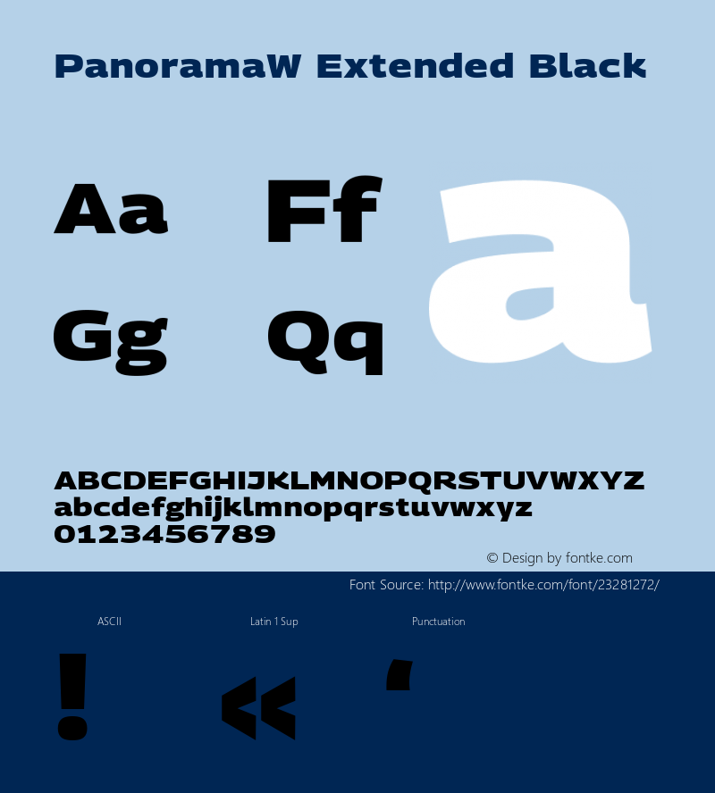 PanoramaW Extended Black Regular Version 1.001;PS 1.1;hotconv 1.0.72;makeotf.lib2.5.5900; ttfautohint (v0.92) -l 8 -r 50 -G 200 -x 14 -w 