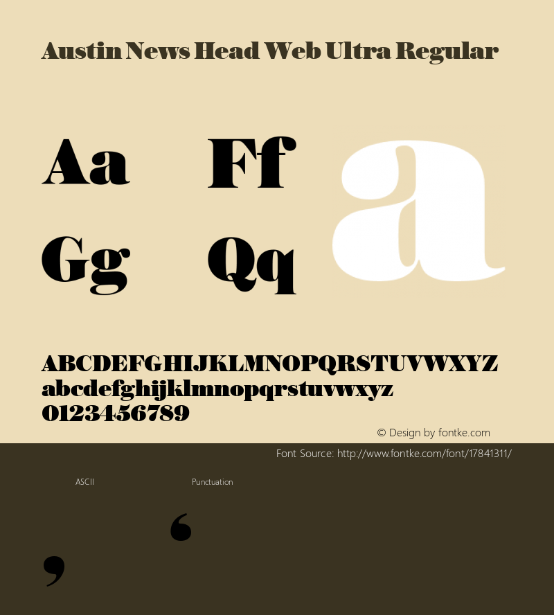 Austin News Head Web Ultra Regular Version 1.1 2015图片样张