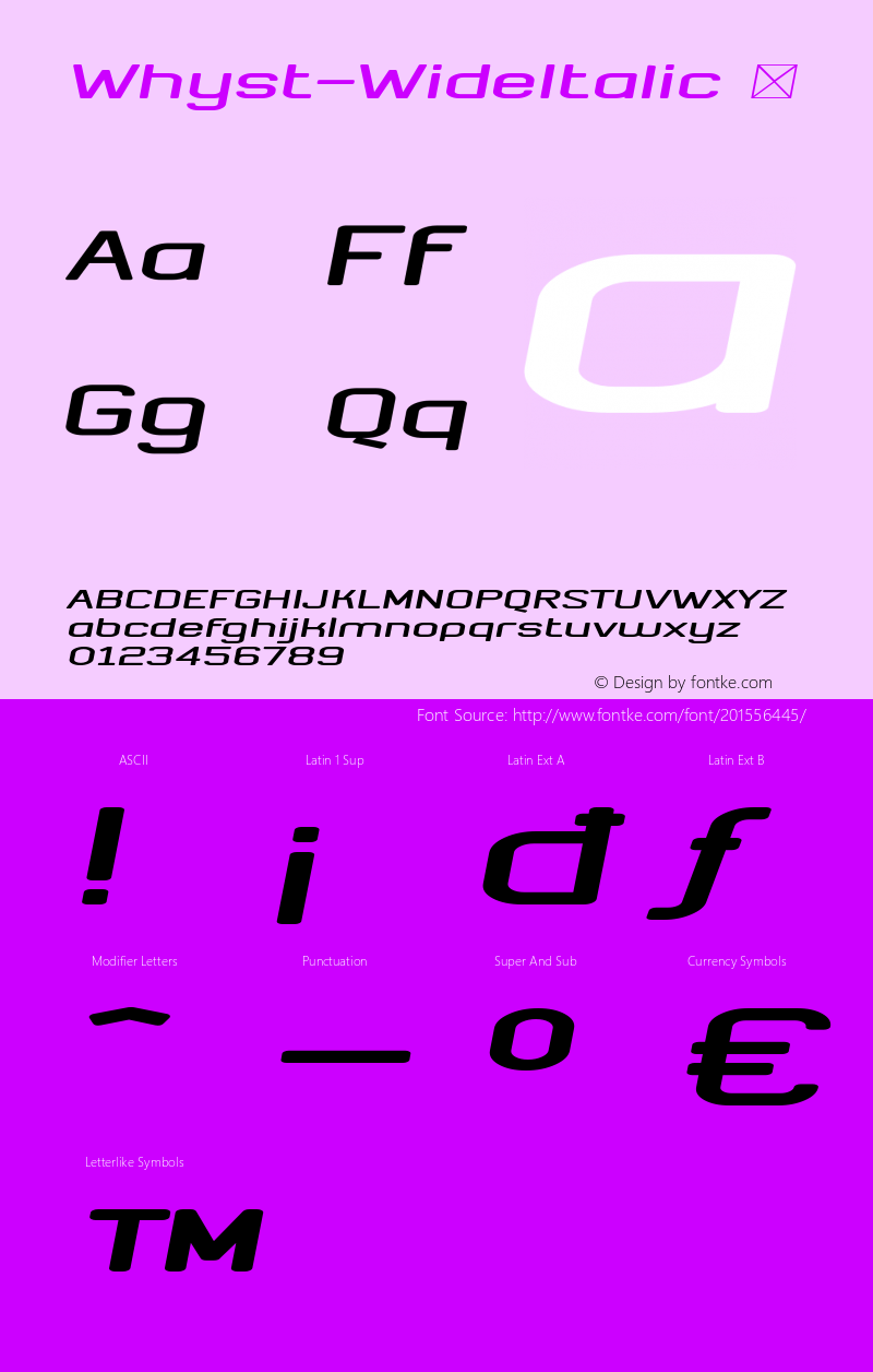 ☞Whyst-WideItalic Version 1.000;PS 001.001;hotconv 1.0.56;com.myfonts.easy.typotheticals.whyst.wide-italic.wfkit2.version.5CwL图片样张