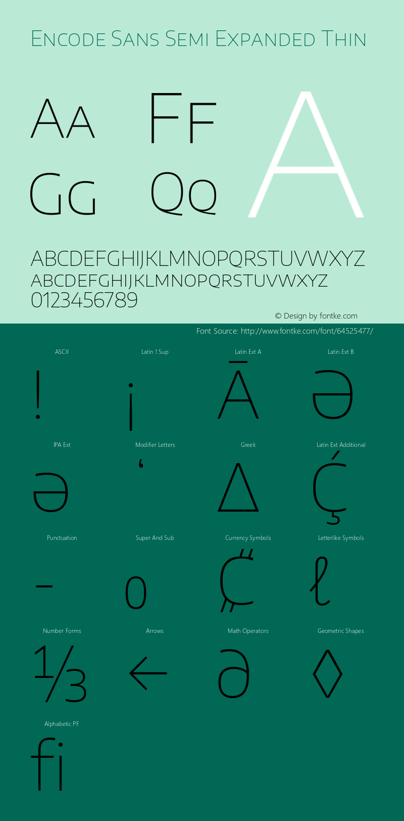 Encode Sans Semi Expd Thin Version 3.000; ttfautohint (v1.8.2) -l 8 -r 50 -G 200 -x 14 -D latn -f none -a nnn -X 