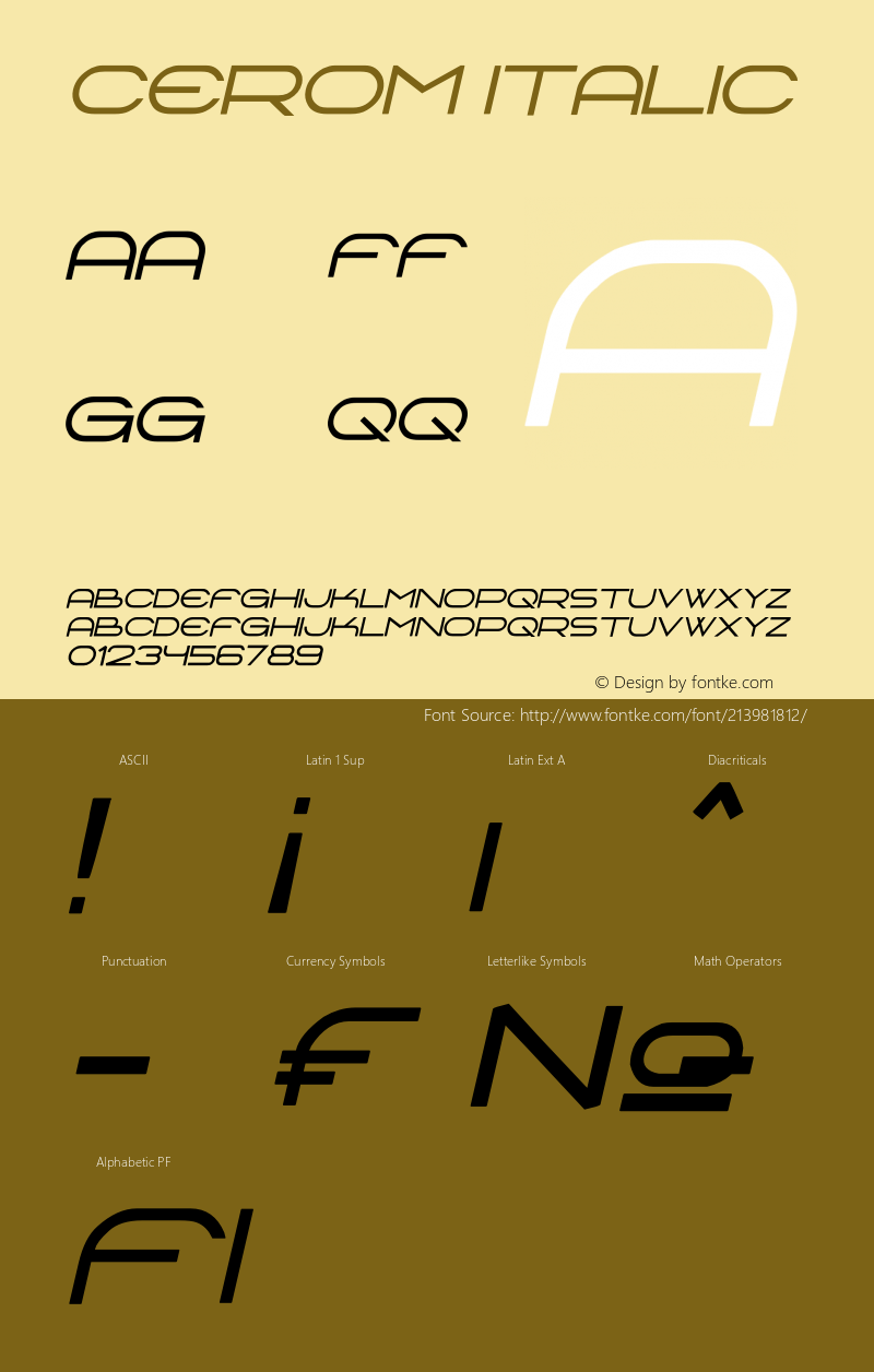 CEROM Italic Version 1.00;September 30, 2021;FontCreator 13.0.0.2683 32-bit图片样张