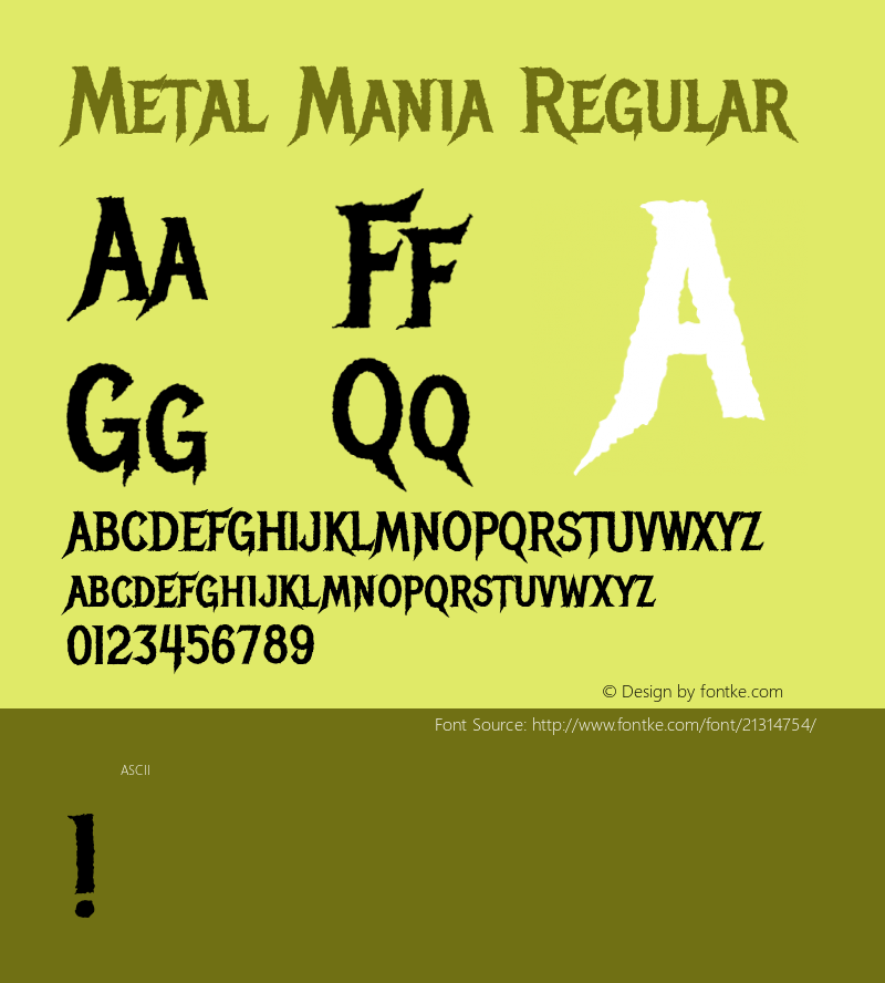 Metal Mania Regular 图片样张