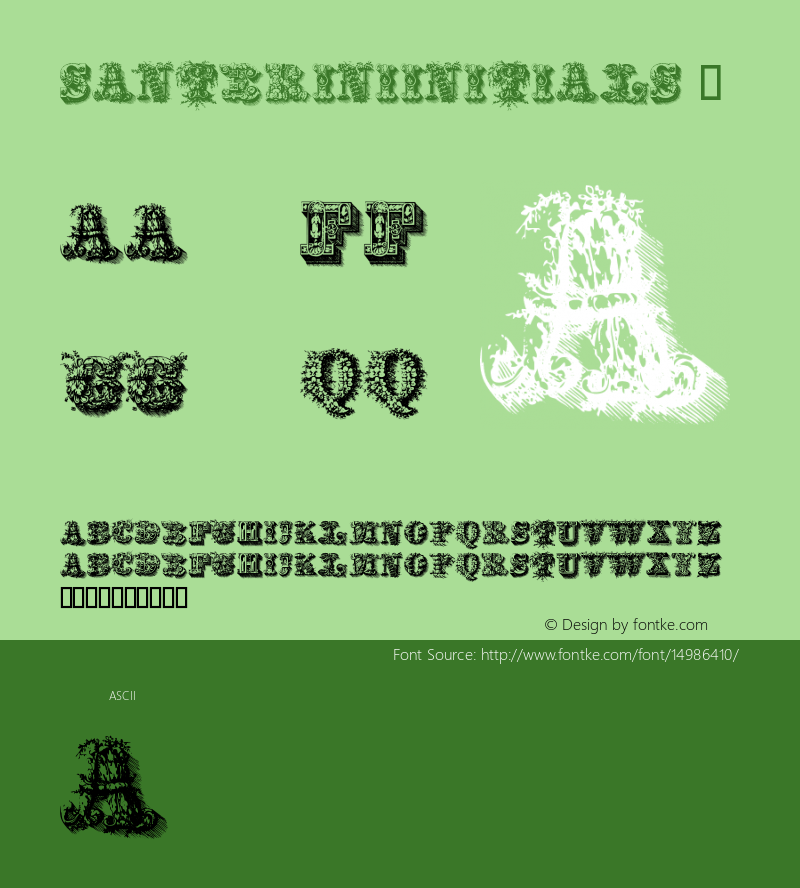 SanteriniInitials ☞ Version 1.000; ttfautohint (v0.95) -d;com.myfonts.easy.celebrity.santerini-initials.regular.wfkit2.version.3PJT图片样张