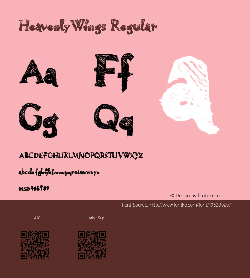 HeavenlyWings Regular Version 1.00 December 6, 2014, initial release图片样张