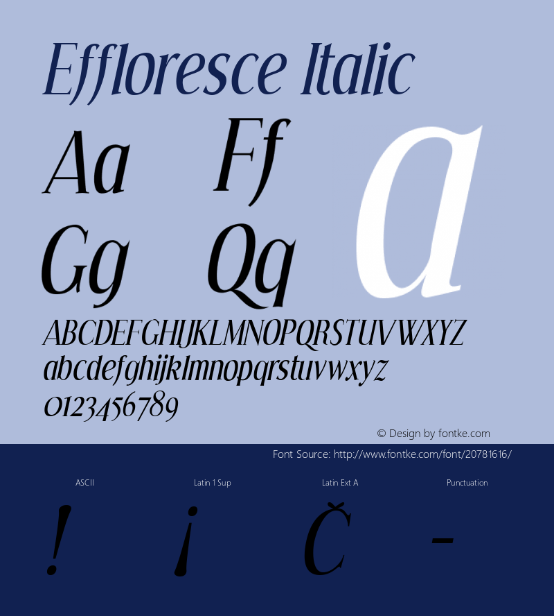 Effloresce Italic Version 2.000 2004图片样张