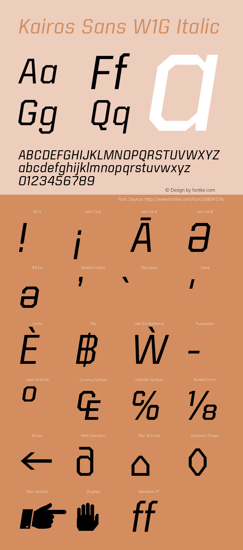 Kairos Sans W1G Italic Version 1.00图片样张