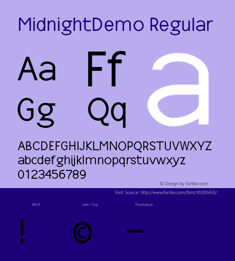 MidnightDemo Regular 001.000图片样张