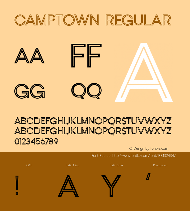 CAMPTOWN Version 1.003;Fontself Maker 3.5.1图片样张