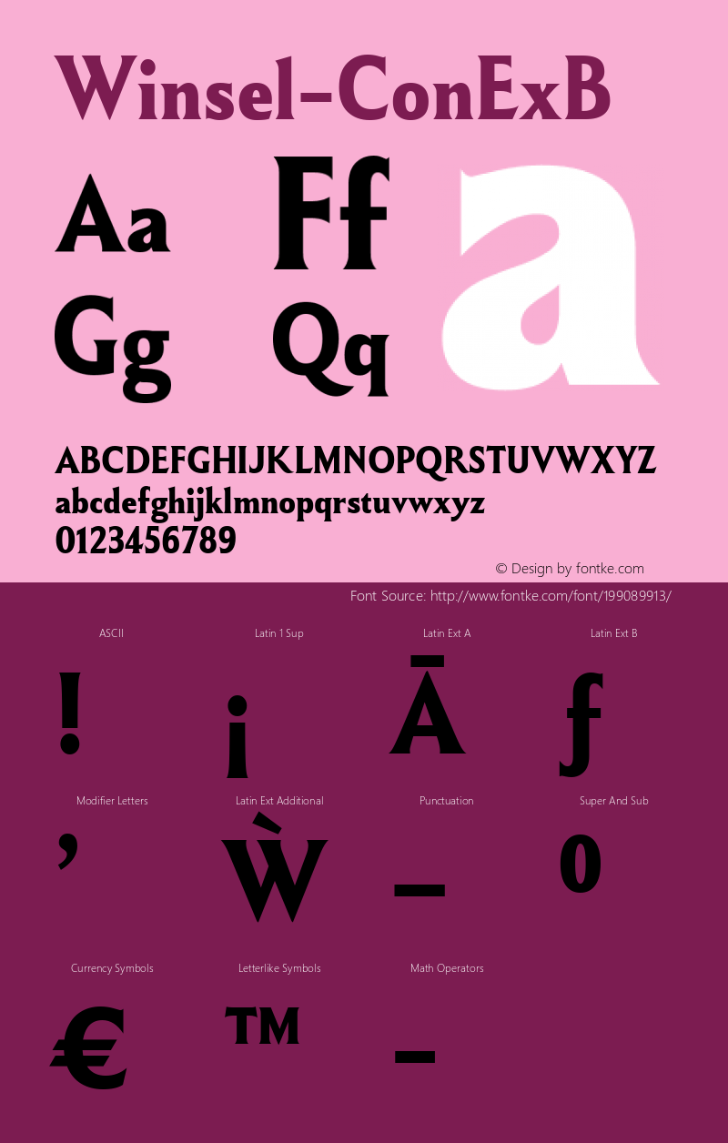 ☞Winsel Cond ExBold Version 1.000;com.myfonts.easy.insigne.winsel.condensed-ex-bold.wfkit2.version.5oNm图片样张