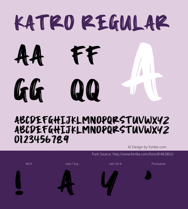 Katro Version 1.003;Fontself Maker 3.5.1图片样张