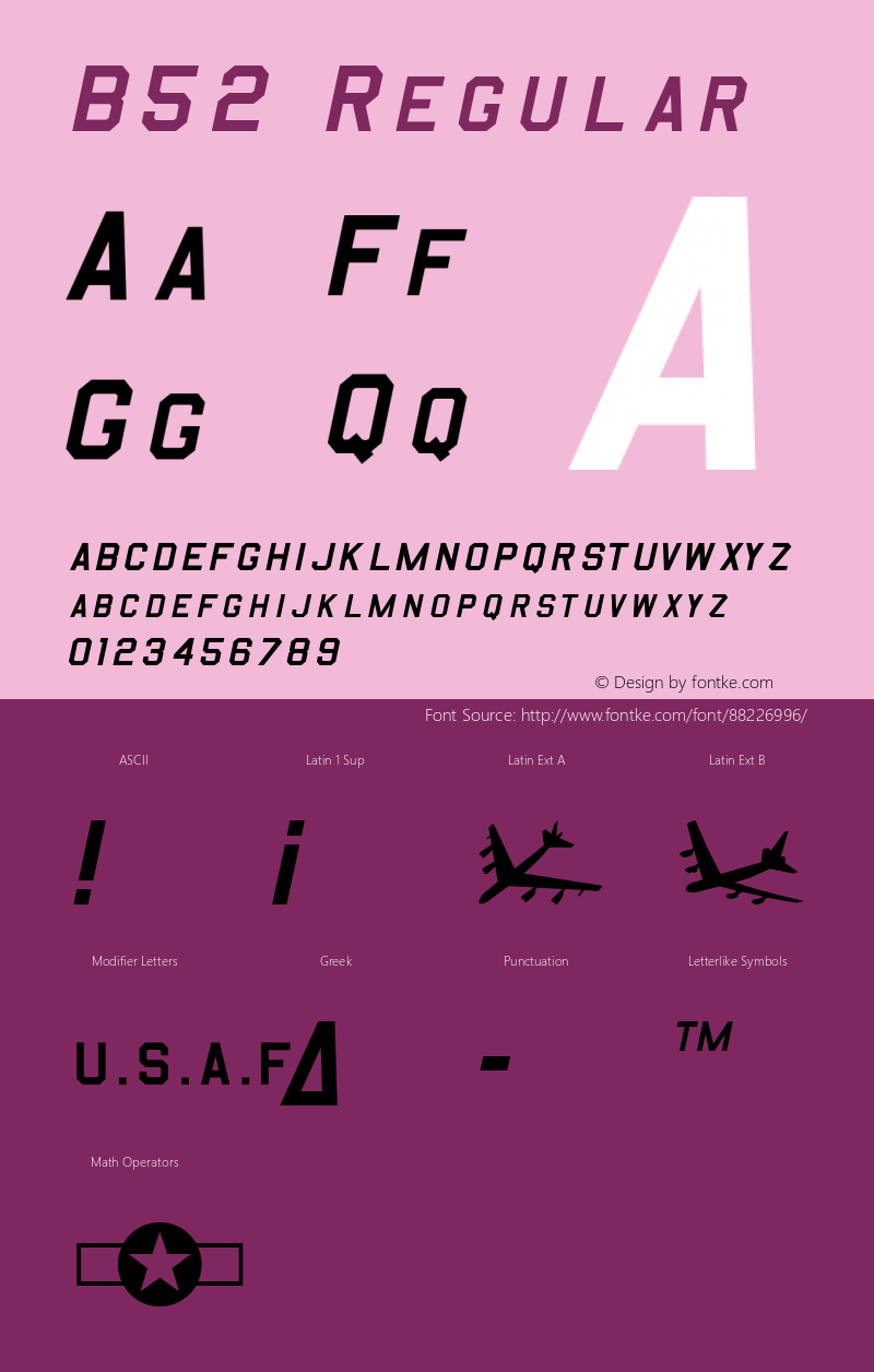 B52 W05 Italic Version 4.10图片样张