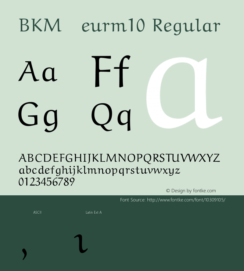 BKM-eurm10 Regular 1.2/19-Jan-95图片样张