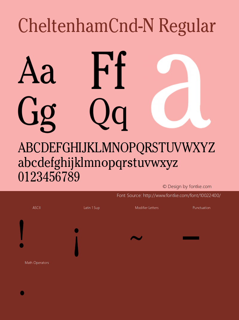 CheltenhamCnd-N Regular Converted from E:\TTFONTS\CHELTENH.TF1 by ALLTYPE图片样张