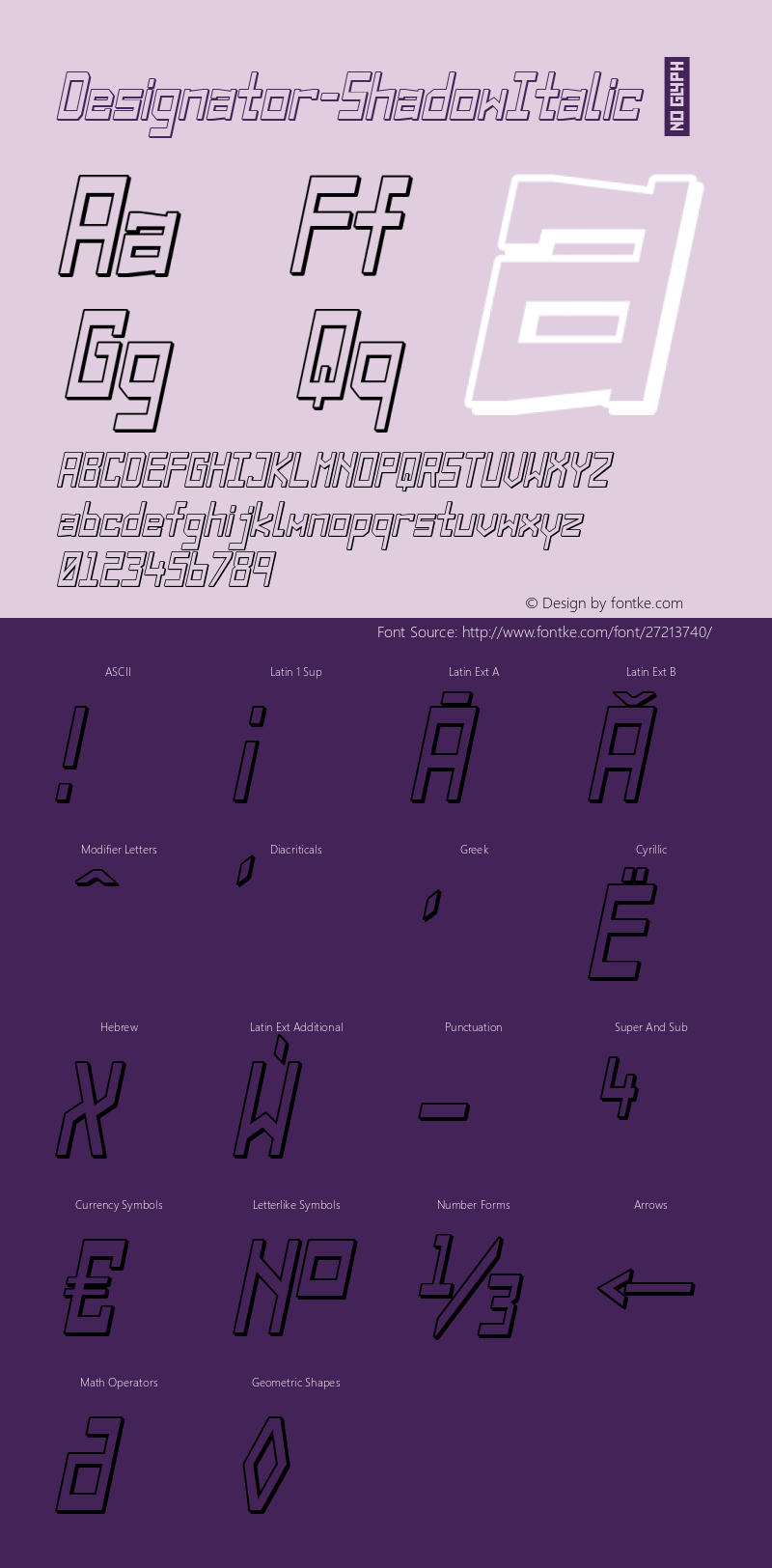 ☞Designator Shadow Italic Version 1.000;com.myfonts.easy.teknike.designator.shadow-italic.wfkit2.version.5afq图片样张