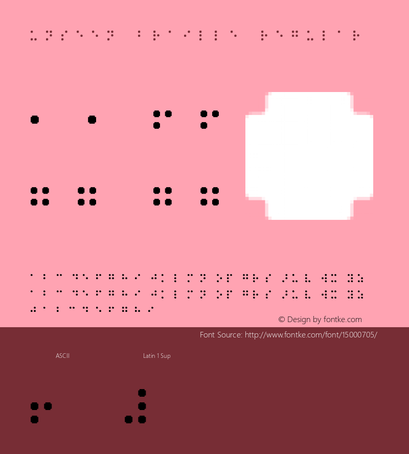 Unseen Braille Regular 1.001图片样张