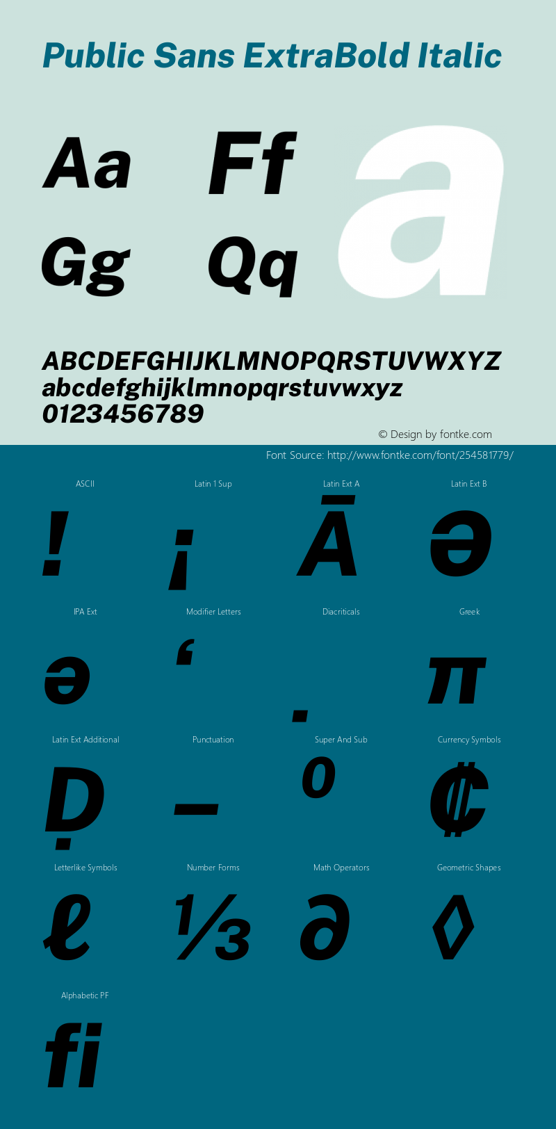 Public Sans ExtraBold Italic Version 2.001图片样张