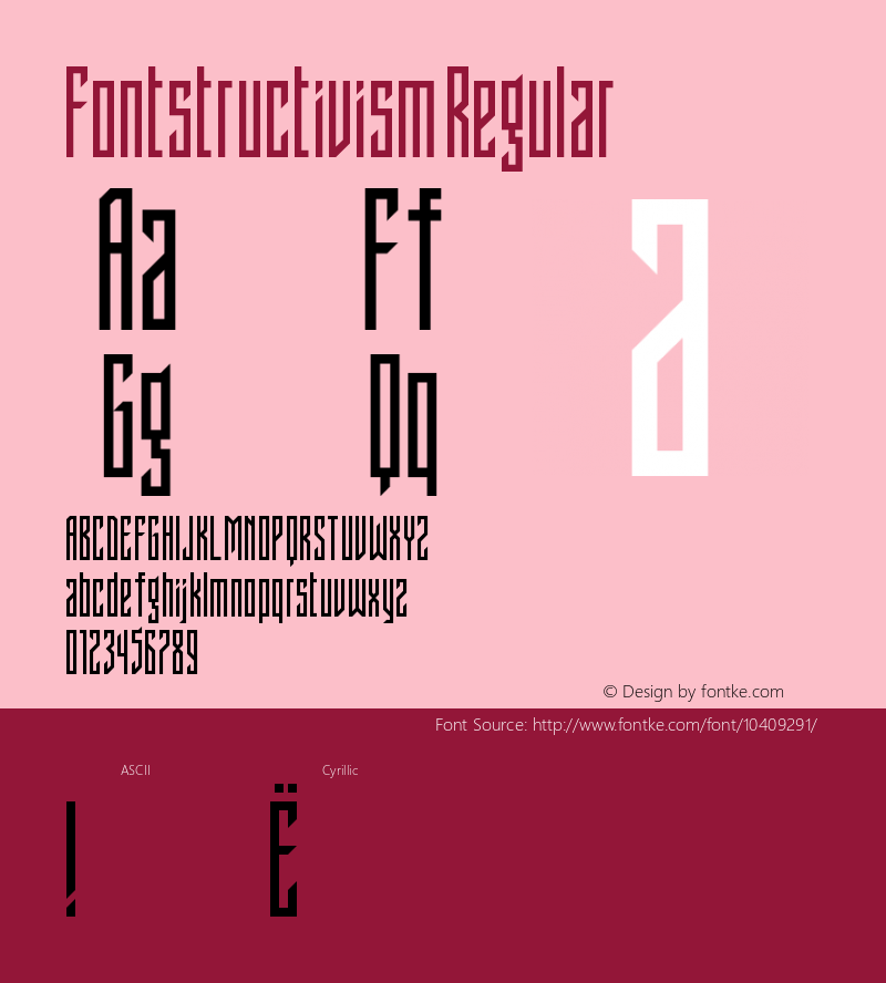 Fontstructivism Regular Version 1.0图片样张