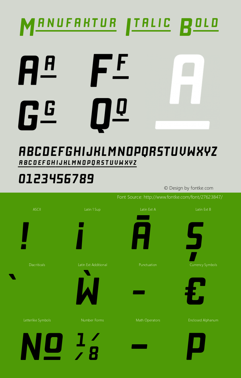 Manufaktur Italic Bold Version 1.000;PS 001.000;hotconv 1.0.88;makeotf.lib2.5.64775图片样张