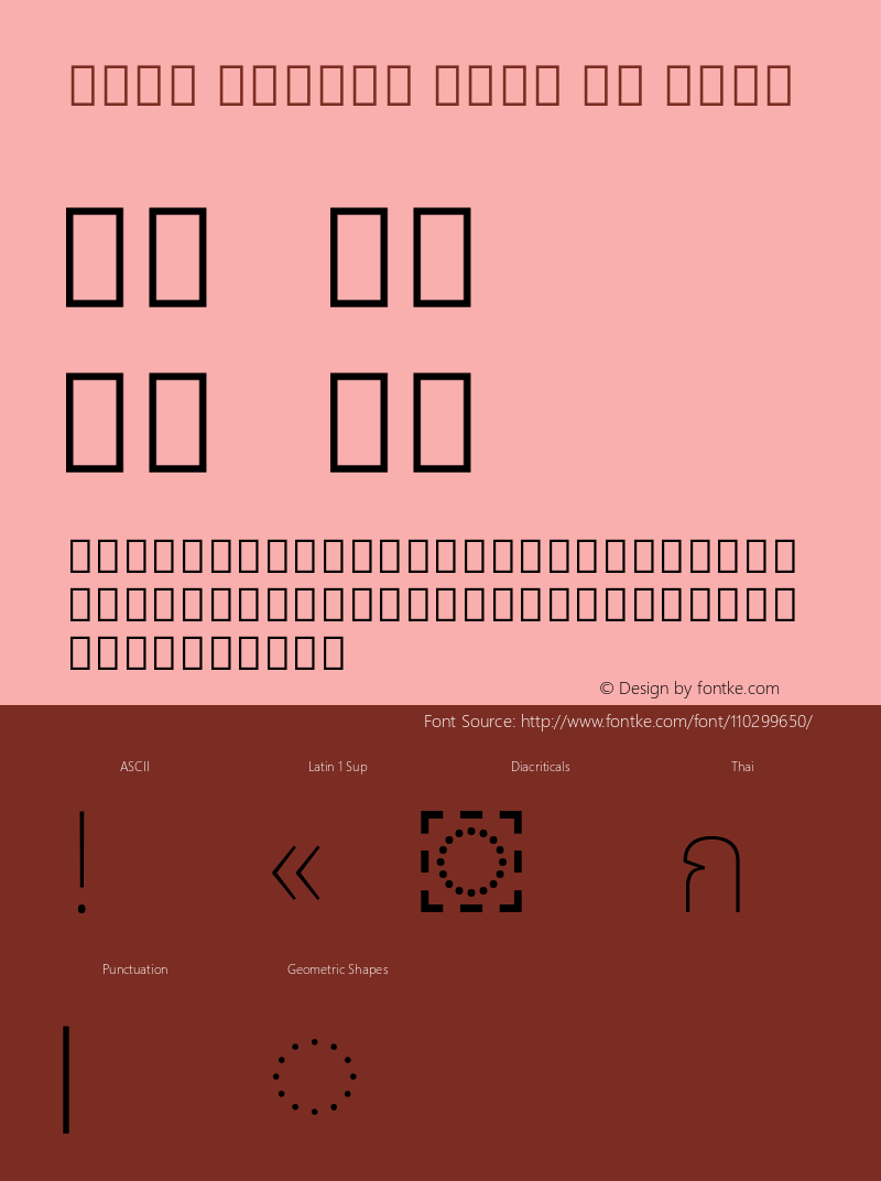 Noto Looped Thai UI Thin Version 1.00; ttfautohint (v1.8.3) -l 8 -r 50 -G 200 -x 14 -D thai -f none -a qsq -X 