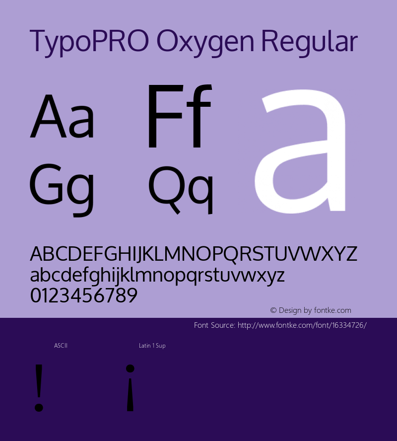 TypoPRO Oxygen Regular Version 1.000图片样张