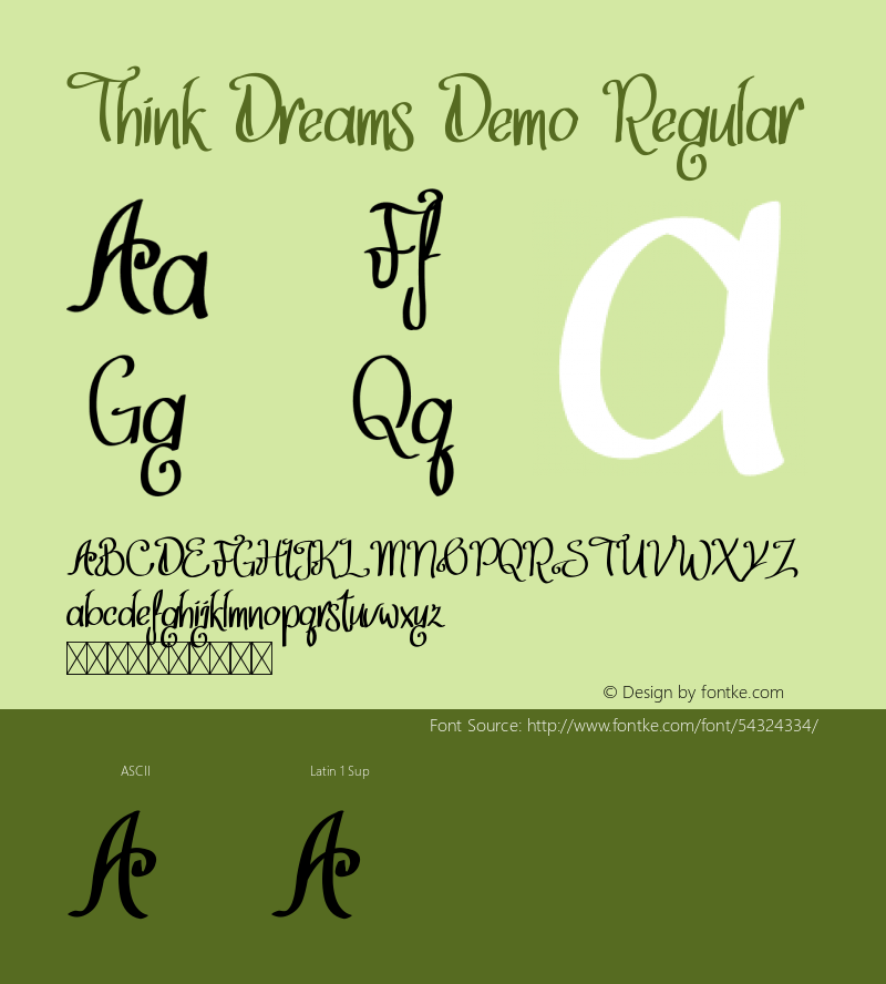 Think Dreams Demo Version 1.002;Fontself Maker 3.1.2图片样张
