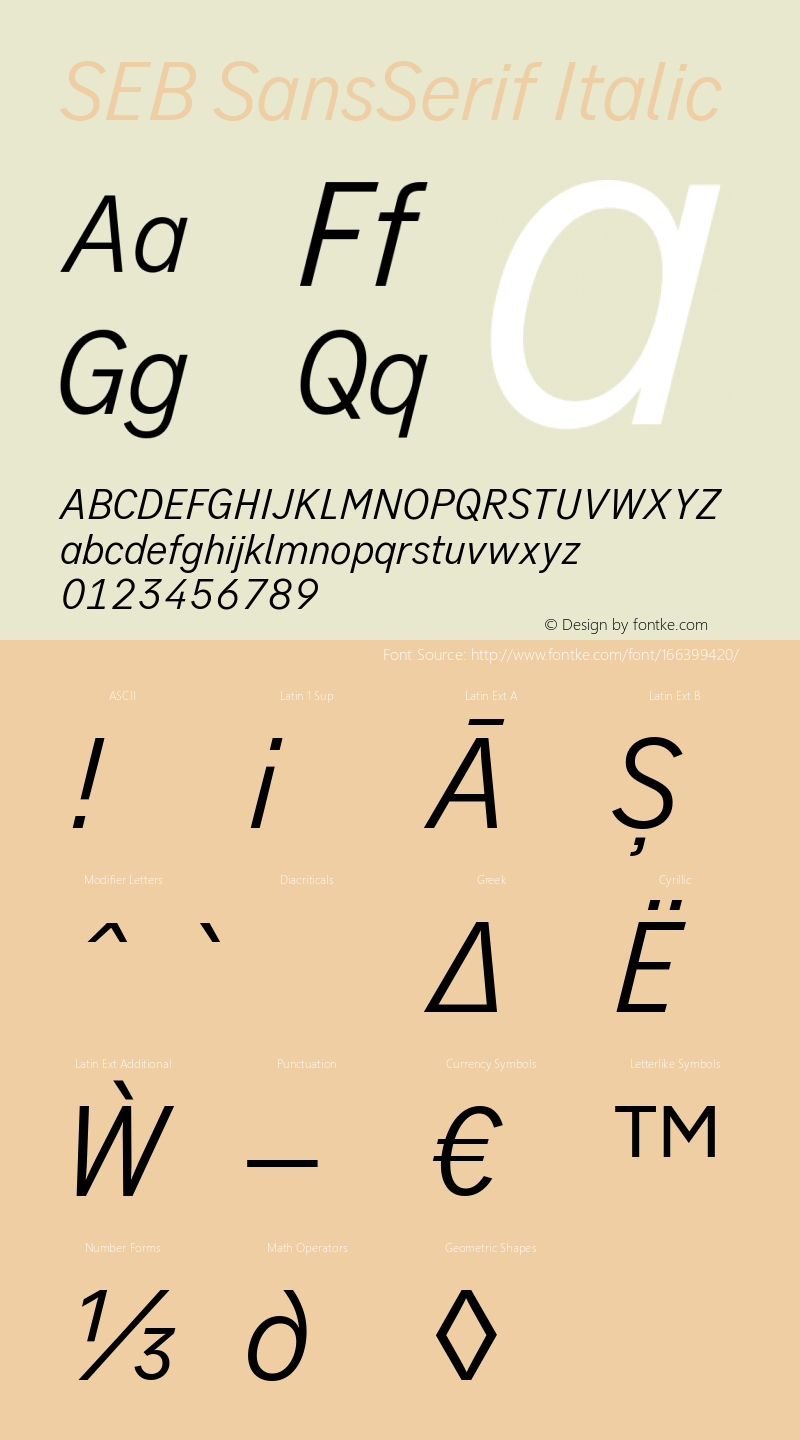 SEB SansSerif Italic Version 1.002; Build 7图片样张