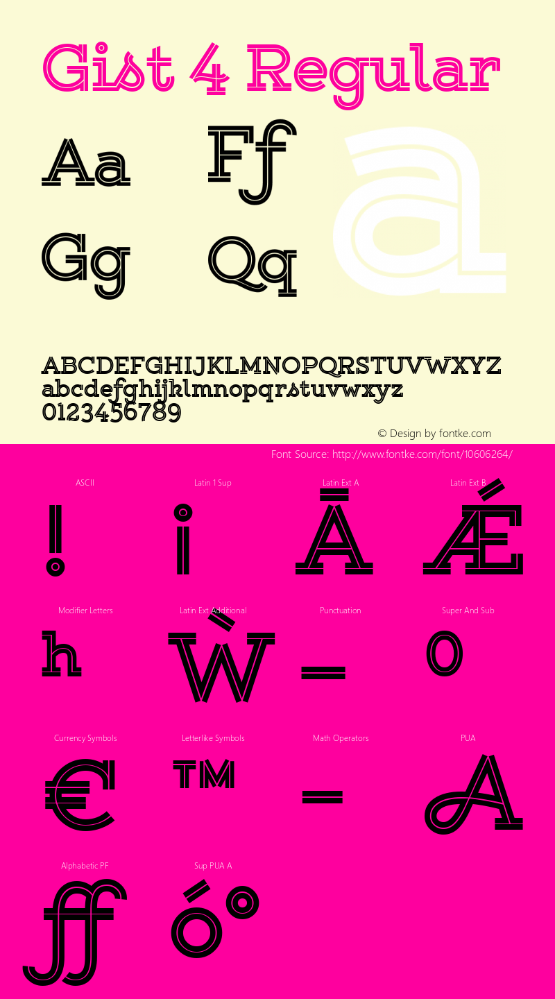 Gist 4 Regular Version 1.000;com.myfonts.easy.yellow-design.gist.upright-extrabold.wfkit2.version.46hV图片样张