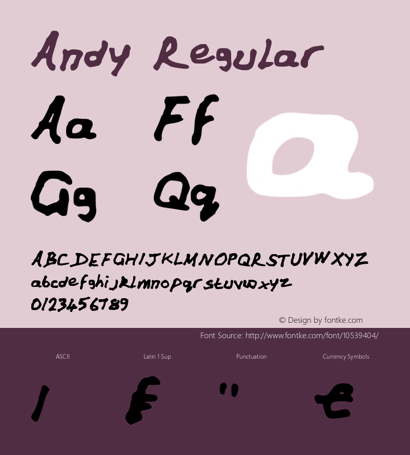 Andy Regular Version 001.000图片样张