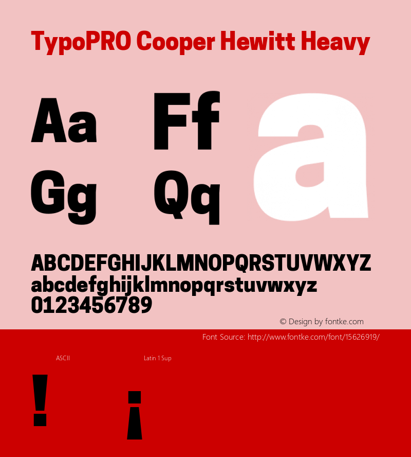 TypoPRO Cooper Hewitt Heavy 1.000图片样张