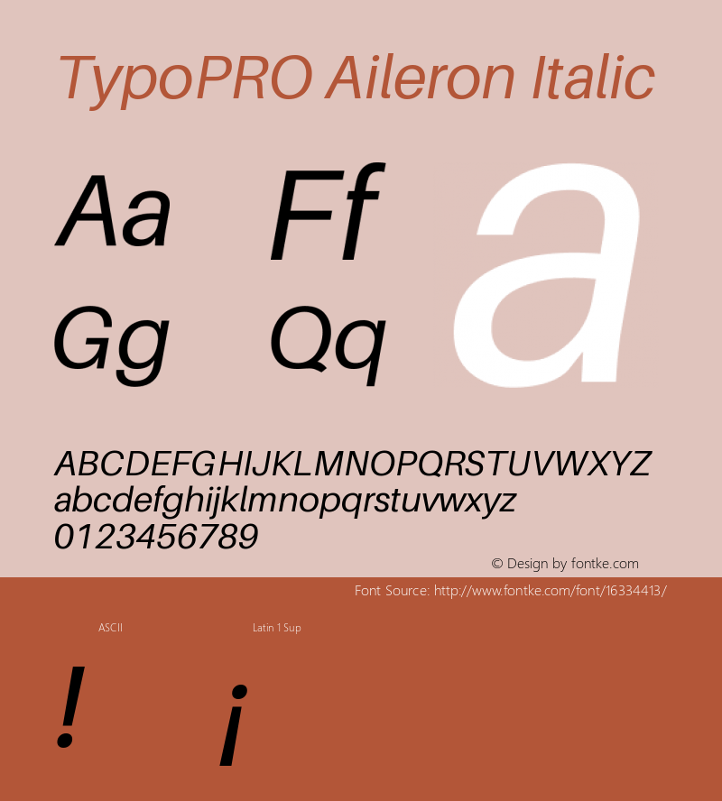 TypoPRO Aileron Italic Version 1.102;PS 001.102;hotconv 1.0.70;makeotf.lib2.5.58329图片样张