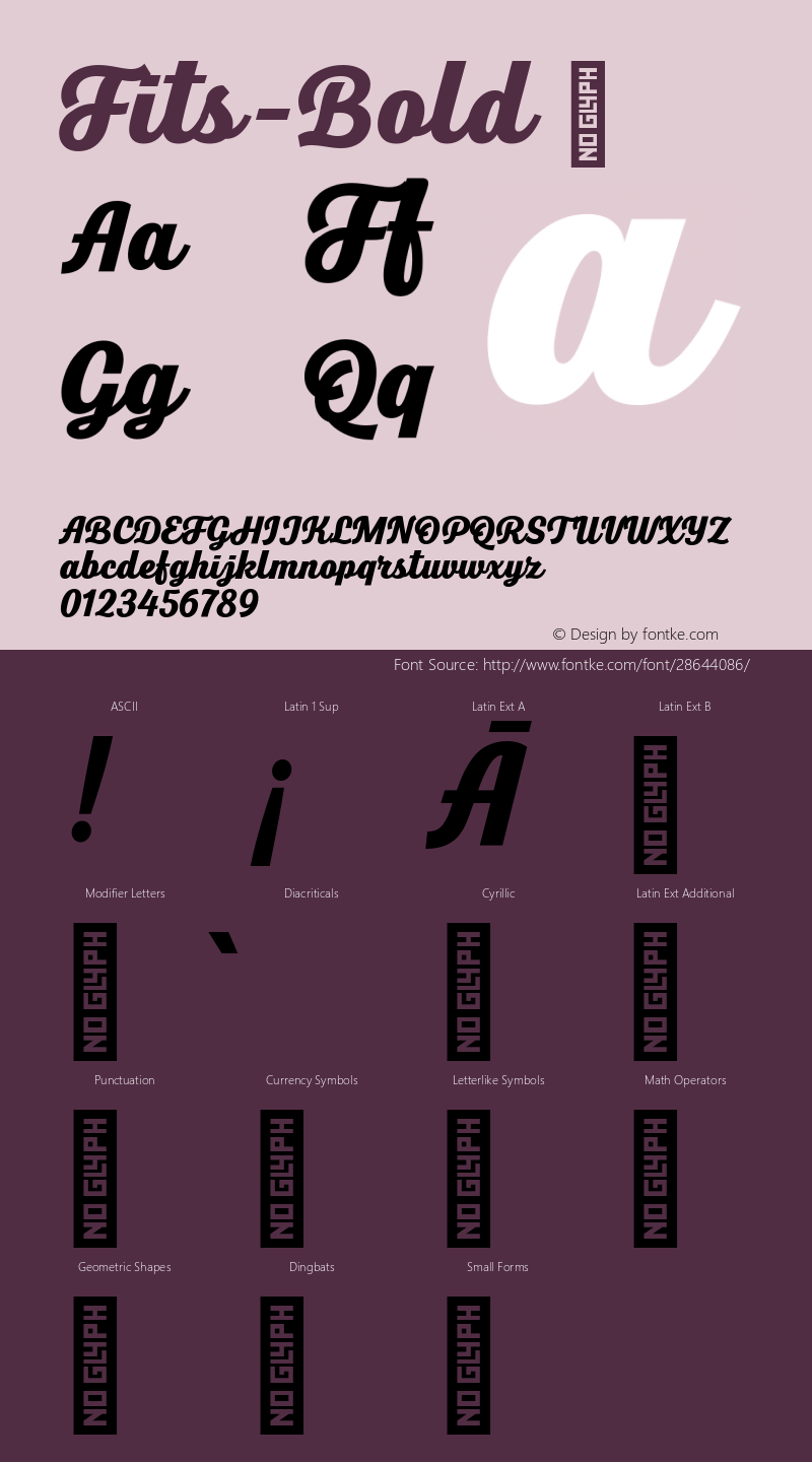 ☞Fits Bold Version 1.000;PS 001.000;hotconv 1.0.88;makeotf.lib2.5.64775;com.myfonts.easy.deartype.fits.bold.wfkit2.version.5gts图片样张