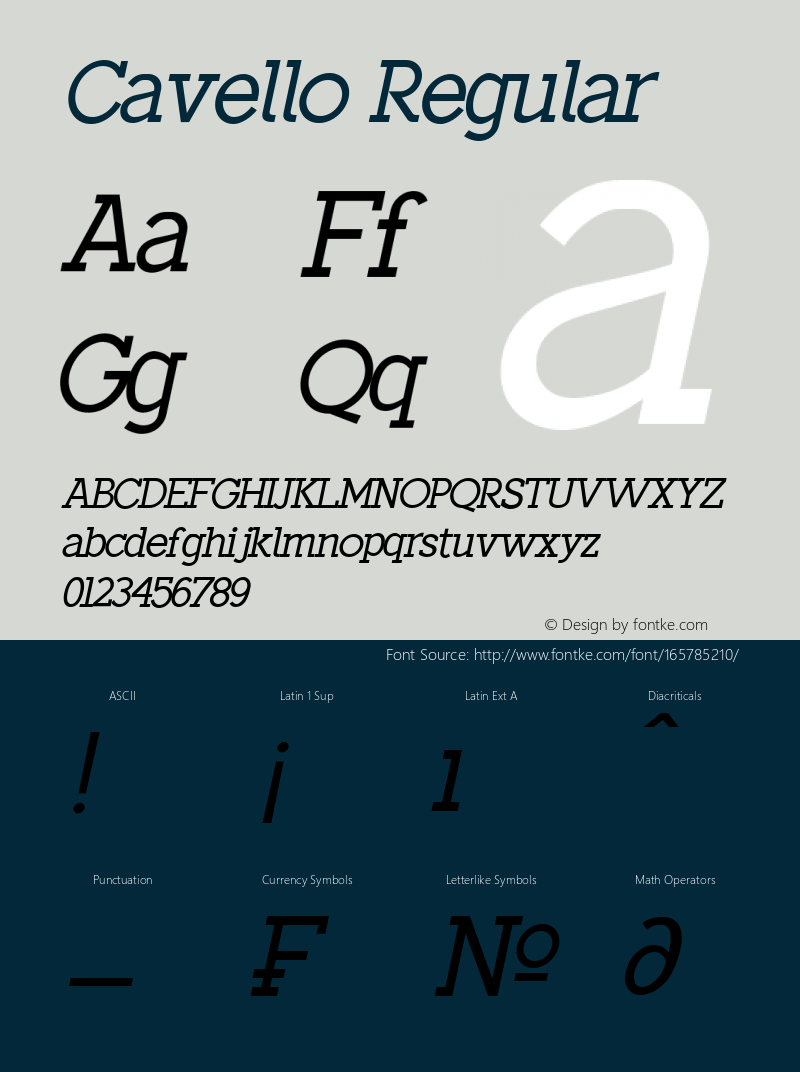 Cavello Italic Version 1.00图片样张