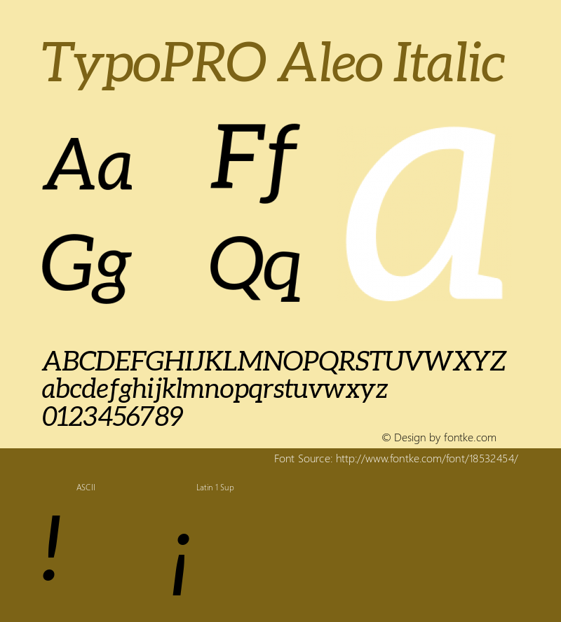 TypoPRO Aleo Italic Version 1.1图片样张