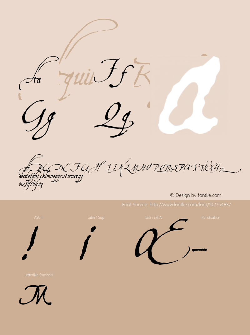 Aquiline Regular Macromedia Fontographer 4.1.5 9/18/99图片样张