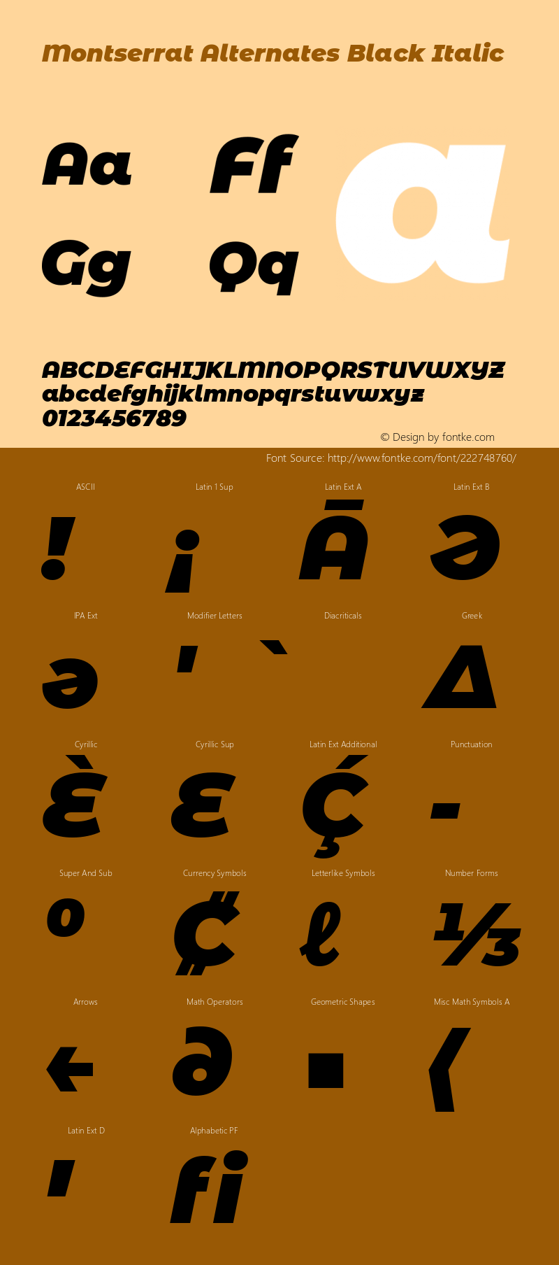 Montserrat Alternates Black Italic Version 7.200图片样张