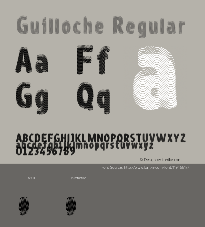 Guilloche Regular Version 1.00 January 10, 2010, initial release图片样张