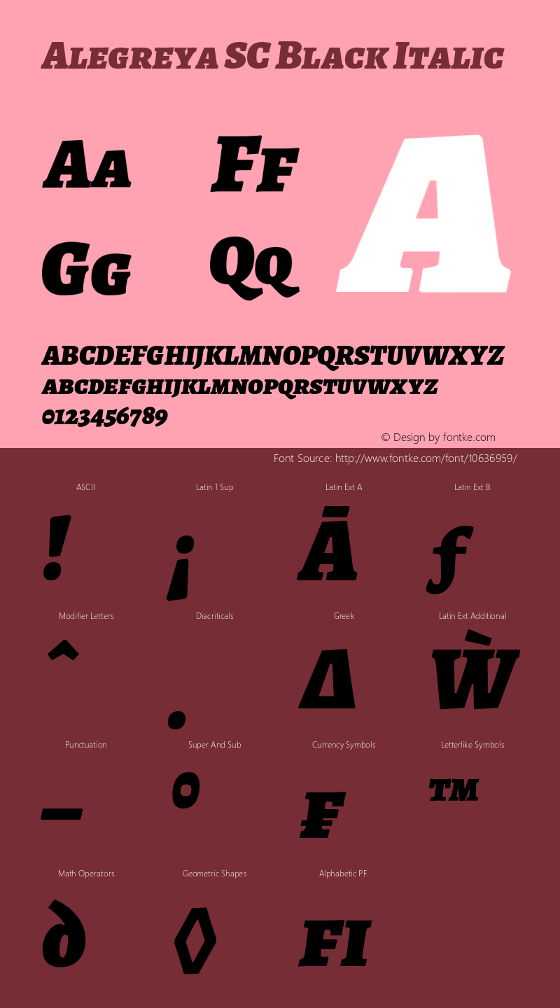 Alegreya SC Black Italic Version 1.003图片样张