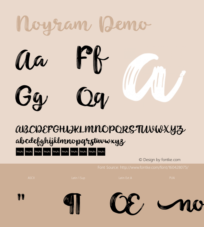 Noyram Demo Version 1.006;Fontself Maker 3.5.3图片样张