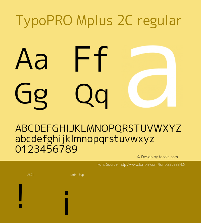 TypoPRO Mplus 2C regular 图片样张