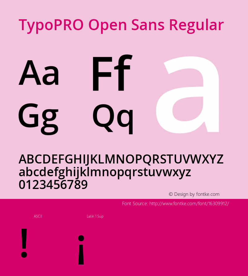 TypoPRO Open Sans Regular Version 1.10图片样张